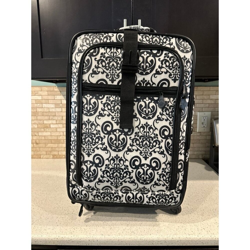 Rare DISNEY HAUNTED MANSION MICKEY LUGGAGE 360 WHEELED CARRY ON SPINNER SUITCASE